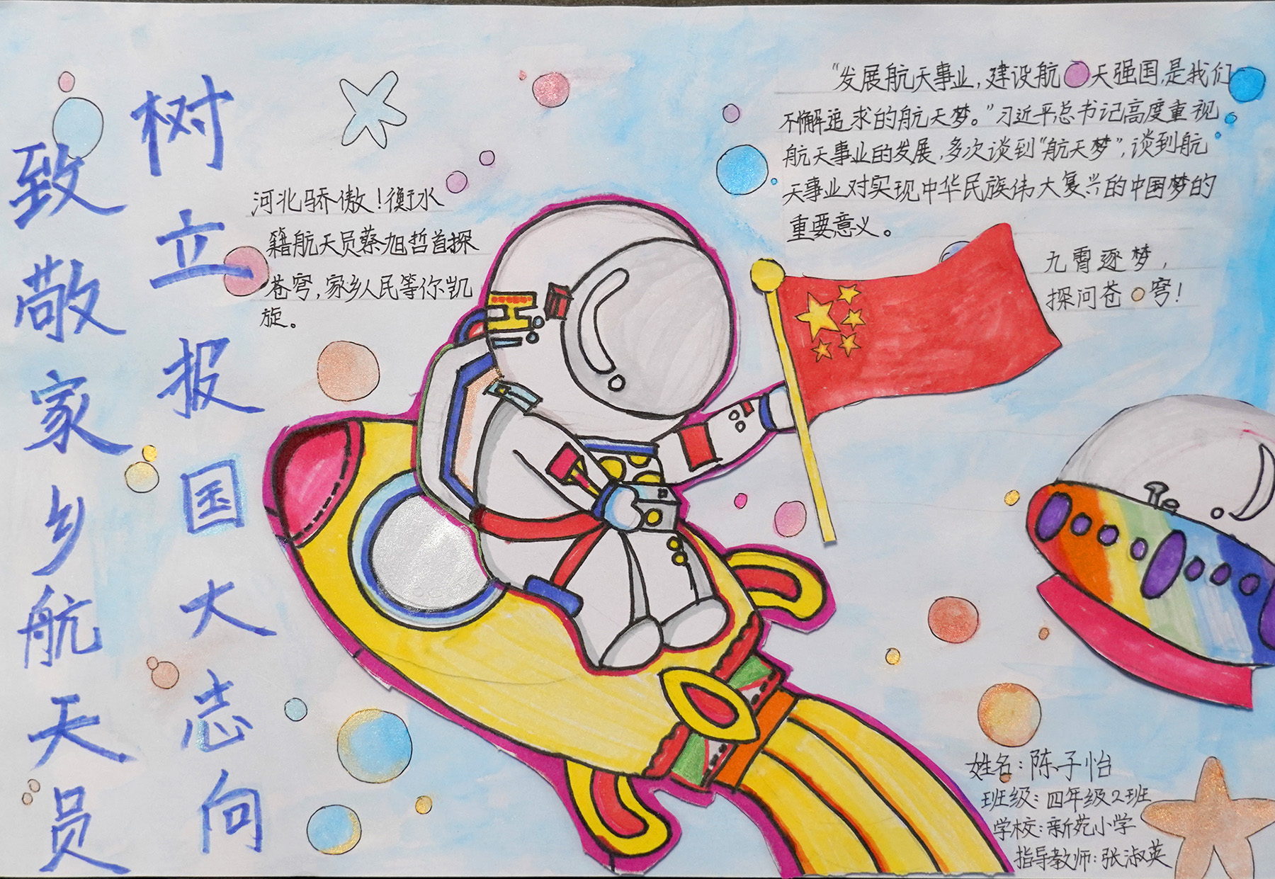 中国航天员手抄报内容图片