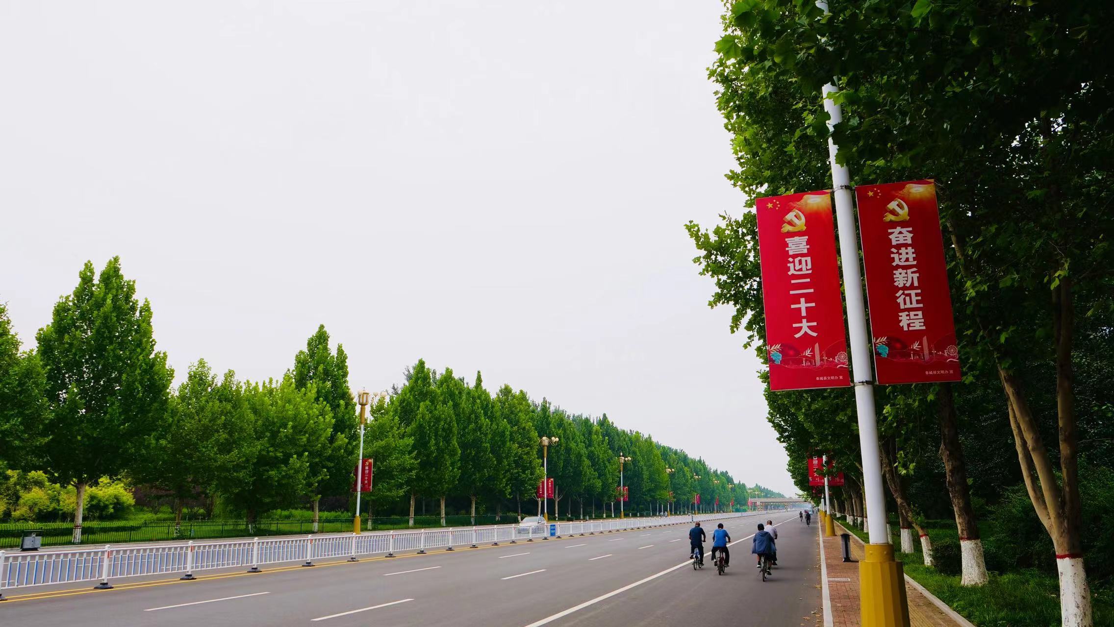 衡水阜城标语换新装喜迎二十大